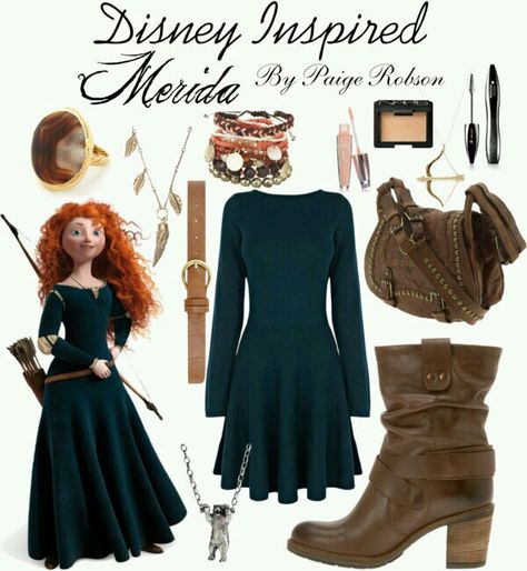 . Merida Brave Inspired Outfits, Merida Inspired Makeup, Brave Inspired Outfits, Merida Costume Ideas, Merida Costume Diy, Merida Inspired Outfits, Inspired Outfits Character, Merida Disneybound, Merida Outfit