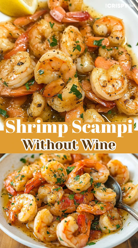 Shrimp Scampi Without Wine Shrimp Scampi Recipe Easy Without Wine, Shrimp In Sauce, Shrimp Scampi Recipe Easy, Shrimp Scampi Recipe Without Wine, Shrimp Scampi Linguini, Sauté Shrimp, Shrimp Scampi Without Wine, Dinner Recipes Shrimp, Parsley Pasta