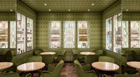 Prada’s Legendary Milanese Bakery Is Coming To London Wes Anderson Films, T Magazine, Ice Cream Parlor, Wes Anderson, Green Rooms, Milan Design Week, So Sweet, Places Around The World, Milan Fashion