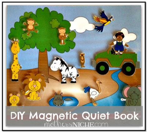 magnetic quiet book Magnetic Book, Activity Bags, Quiet Play, Quiet Book Patterns, Quiet Activities, Felt Books, Felt Quiet Books, Soft Book, Fabric Book