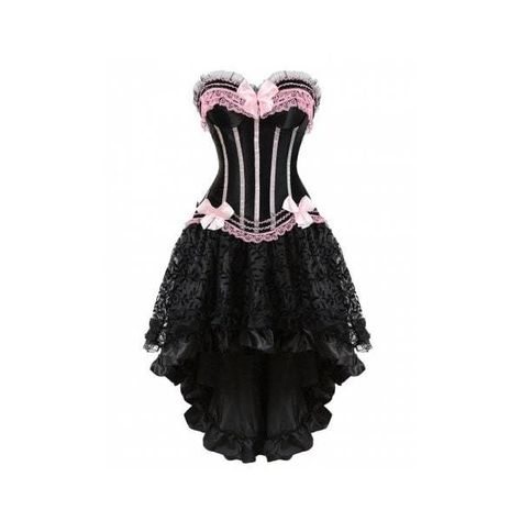 Pink Xl Flounce Two Piece Asymmetric Corset Dress ($35) ❤ liked on Polyvore featuring dresses, frilly dresses, 2-piece dresses, ruffle trim dress, flounce dress and asymmetrical dresses Gothic Corset Dresses, Mode Purple, Lace Corset Dress, Steampunk Skirt, Bustier Lingerie, Satin Corset, Corset Bustier, Overbust Corset, Drag Queens