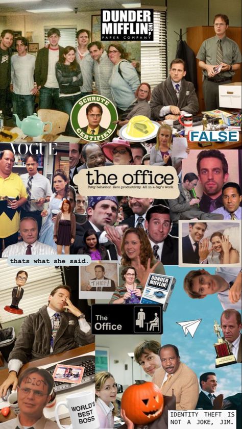 Collage of The Office Pictures The Office Pictures, The Office Wallpaper, Office Wallpapers, Best Of The Office, Office Cartoon, College Poster, Office Jokes, The Office Us, Office Icon