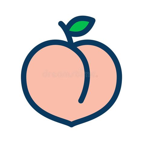 Peach Outline Tattoo, Peach Illustration Cute, Peach Outline, Peach Doodle, Peach Vector, Bullet Casing Crafts, Peach Drawing, Peach Tattoo, Peach Illustration