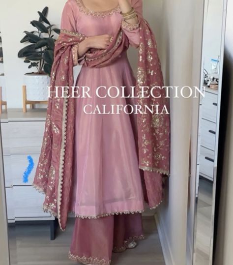 Heer Collection Suits, Punjabi Ghagra Jago Suit, Aesthetic Indian Wear, Ethnic Dresses Indian, Heer Collection, Insta Link, Indian Fits, Desi Fits, Desi Dress