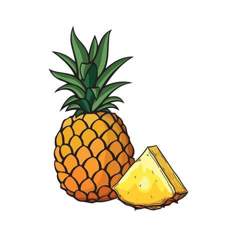 Pineapple Cute Drawing, Drawing Of Pineapple, Pineapple Doodle, Pineapple Sketch, Pineapple Icon, Pineapple Clipart, Pineapple Drawing, Pineapple Illustration, Pineapple Graphic