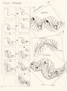 SimTangle : DIVA Challenge #285 , MySwing - a new tangle and tangeled furniture Modele Zentangle, Zantangle Art, Zentangle Pattern, Zen Doodle Patterns, Zentangle Tutorial, Art Pretty, Zentangle Artwork, Tangle Pattern, Tangle Doodle