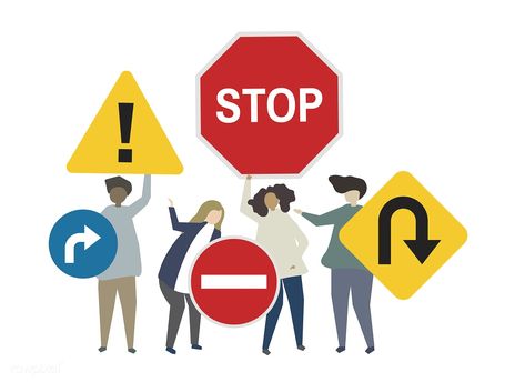 People with traffic sign concept illustration | free image by rawpixel.com Driving Theory, Mortgage Process, Performance Marketing, Traffic Signs, Art Drawings Sketches Creative, Road Signs, Seven Deadly Sins, Insta Posts, Street Signs