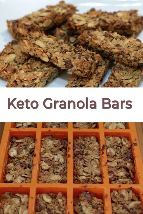 Keto Snack Bars Recipe, Keto Snack Bars, Keto Granola Bars, Keto Chicken Recipes, Peanut Butter Protein Bars, Keto Granola, Keto Bars, Keto Success, Granola Recipe Bars