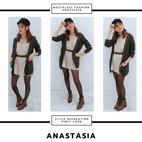 https://www.collegefashion.net/inspiration/anastasia-fashion/ Anastasia Outfit Ideas, Everyday Cosplay Outfits, Anastasia Inspired Outfits, Anastasia Outfit, Anastasia Cosplay, Nostalgic Fashion, Brown Oxford Shoes, Everyday Cosplay, Desired Reality