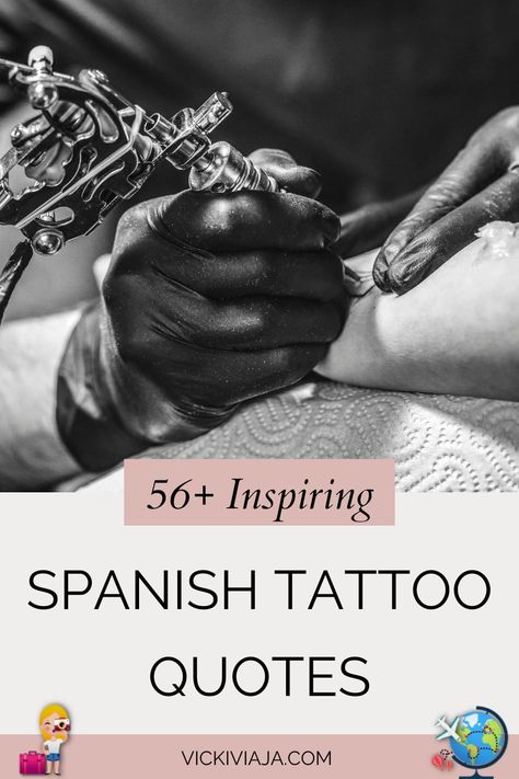 Explore our collection of Spanish tattoo quotes, perfect for anyone seeking meaningful and inspiring words inked in beautiful cursive or fine line design. These quotes not only carry deep messages about faith, family, and blessings but are also accompanied by English translations to capture their essence truly. Ideal for both men and women, these tattoos offer a unique way to express personal beliefs and connections #Vickiviaja Strength In Spanish Tattoo, Spanish Quote Tattoos For Women With Meaning, Spanish Flower Tattoo, Spanish Words Meaningful Tattoo, Spanish Quote Tattoos For Women With Translation, Spanish Fine Line Tattoo, Spanish Quotes Tattoos With Translation, Spanish Word Tattoos For Women, Short Spanish Quotes For Instagram