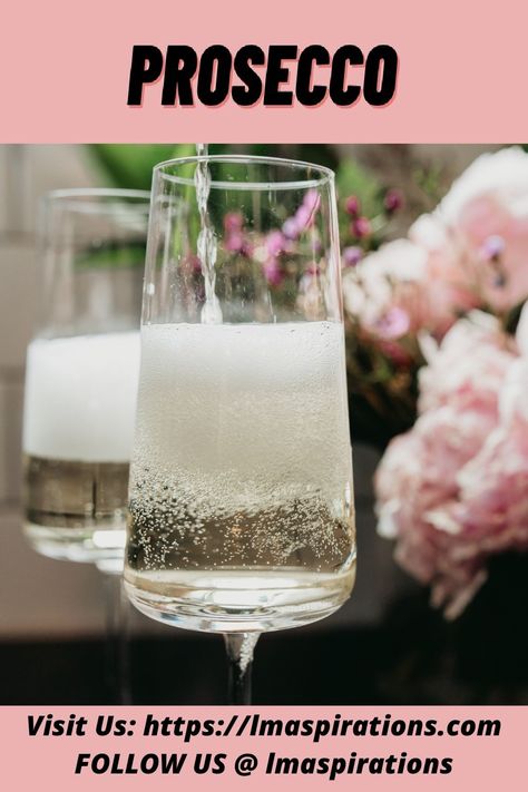 Prosecco. This sparkling wine is the perfect wedding or celebration drink! How about a sparkling wine cocktail? Mimosas, Bellinis, or a sparkling Sangria anyone? What Is Prosecco, Sparkling Sangria, Sparkling Wine Cocktails, Wine Cocktails, The Perfect Wedding, Bellini, Sparkling Wine, Sangria, Perfect Wedding