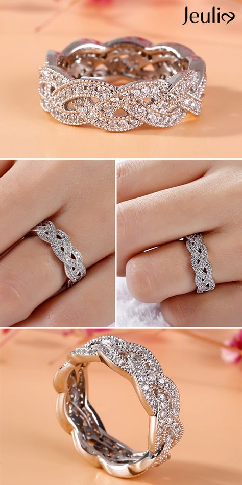 Silver Ring Bands For Women, Diamond Band Rings Women, Diamond Ring Bands For Women, Fashion Rings Womens, Diamond Rings For Women Unique, Engagement Bands For Women, Ring Bands For Women, Silver Rings For Women Unique, Rings For Women Unique