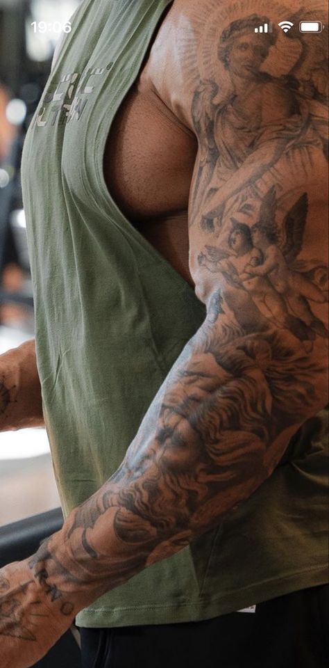 Upper Arm Tattoo Men Half Sleeves, Tattoo Sleeve Men Arm, Half Sleeve Tattoo Upper Arm, Upper Arm Tattoos For Guys, Upper Shoulder Tattoo, Age Tattoo, Voll Arm-tattoos, Tattoo Chart, Flag Tattoos