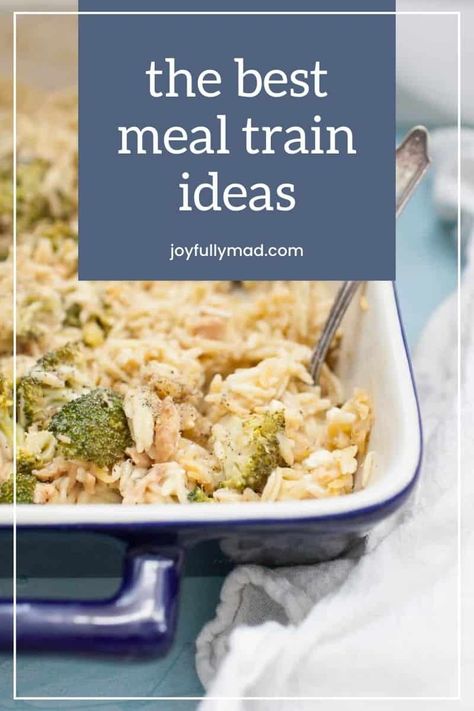 Meal Train Ideas Pasta, Good Meals For Meal Train, Meal Train Recipes Families, Vegetarian Meal Train Ideas, Meal Train Breakfast Ideas, Dinner Train Meals, Dairy Free Meal Train Ideas, Best Meal Train Meals Dinners, Meal Train Meal Ideas