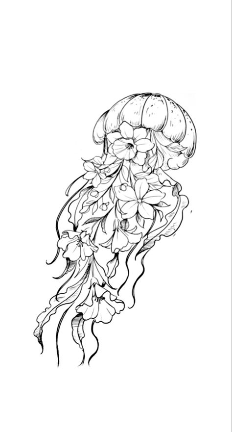 Tattoo Jellyfish, 16 Tattoo, Jellyfish Tattoo, Beautiful Tattoo, Tattoo Style Drawings, Tattoo Portfolio, Tattoo Design Book, Line Art Tattoos, Subtle Tattoos