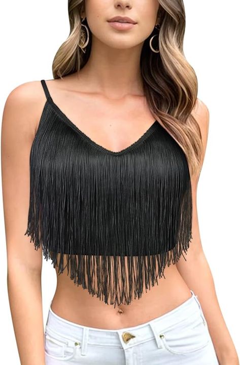 Stylish and Elegant: Elevate your style with our fringe cami top, the epitome of elegance in denim clothing for women. The solid color and cowgirl-inspired design make it a versatile and stylish addition to your wardrobe. Country Concert Outfits, Festival Outfits Women, Vest Crop Top, Denim Clothing, Womens Camisoles, Country Concert Outfit, Rave Outfit, Concert Outfits, Country Concert