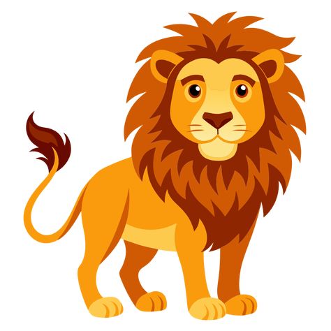 Lion Clipart Lion Cartoon Illustration, Lion Png, Lion Cartoon, Lion Clipart, Birds Clipart, Animal Themes, Lion Vector, Lion Illustration, Bird Clipart