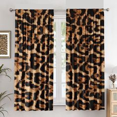 PRICES MAY VARY. 【Unique Design】: Leopard Print Curtains for bedroom combined with high-quality printing technology. 【Premium Quality】: 100% Polyester. IFFVGX curtains are soft, comfortable, machine washable and easy to care for. 【Package Includes】: 2 decorative window curtain panels. Top Construction: Rod Pocket. Each panel measures 42 (W) x 63(H). The pair of 2 panels together measures 84" (W) x 63" (H). 【Suitable for Bedroom】: Suitable for use in the bedroom, embellish your bedroom; This will Leopard Bedroom, Leopard Decor, Print Curtains, Jungle Room, Bedroom Red, Printed Curtains, Curtains Bedroom, Curtain Panels, Curtains Living Room