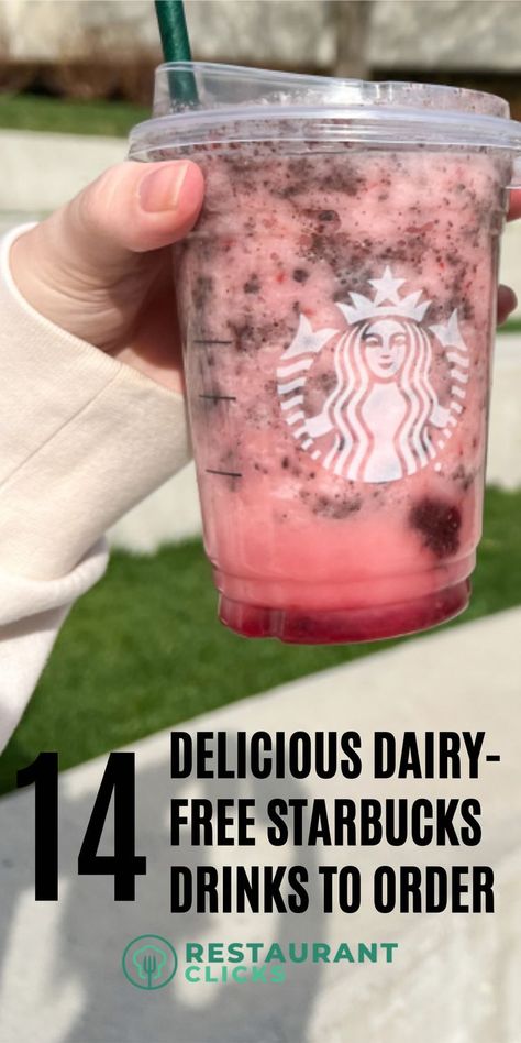 14 Non-Dairy Starbucks Drinks & How To Order Them Dairy Free Starbucks Drinks, The Best Starbucks Drinks, Starbucks Drinks To Order, Free Starbucks Drinks, Dairy Free Starbucks, Best Starbucks Drinks, Starbucks Drinks Recipes, Starbucks Drinks, I Understand