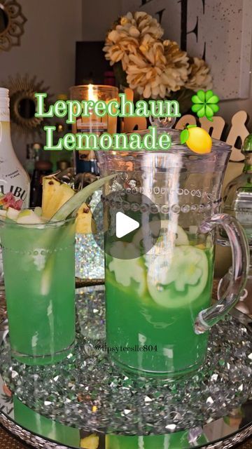 9.1K views · 1.2K likes | Tiara Miles-Bolden on Instagram: "Leprechaun Lemonade ✨️ I give it an 8/10 

I ended up adding some Sprite to the cup because it was giving sour apple lemon heads 😂 that lil carbonation set it off, though 🤸🏾‍♀️ 

21 & up | Drink Reponsibly | Enjoy | St Patricks 💡" Leprechaun Lemonade, Leprechaun Drinks Cocktails, St Paddy’s Day Drinks, St Patrick’s Day Mixed Drinks, Lucky Leprechaun Drink, Green Alcoholic Drinks St. Patrick's Day, Lemon Head, Set It Off, Party Drinks Alcohol