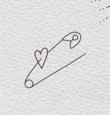 Zipper Heart Tattoo, Paper Clip Heart Tattoo, Heart Zipper Tattoo, Safety Pin Through Heart Tattoo, Safety Pin With Heart Tattoo, Safety Pin Tattoo Ideas, Paperclip Heart Tattoo, Pin Heart Tattoo, Pin With Hearts Tattoo