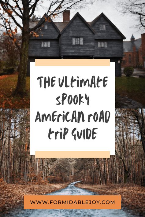 The ultimate spooky American road trip Haunted Road Trip America, Spooky Road Trip, Halloween Road Trip, Haunted Road Trip, 30 Bucket List, Salem Massachusetts Travel, Salem Trip, Halloween Destinations, Road Trip Across America