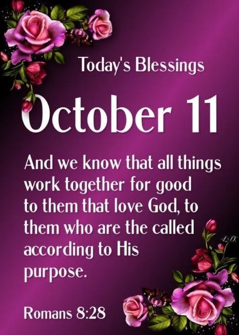 Tree Poem, October Quotes, October Calendar, All Things Work Together, Bible Quotes Images, Good Morning God Quotes, Morning Greetings Quotes, Blessed Quotes, Daily Word