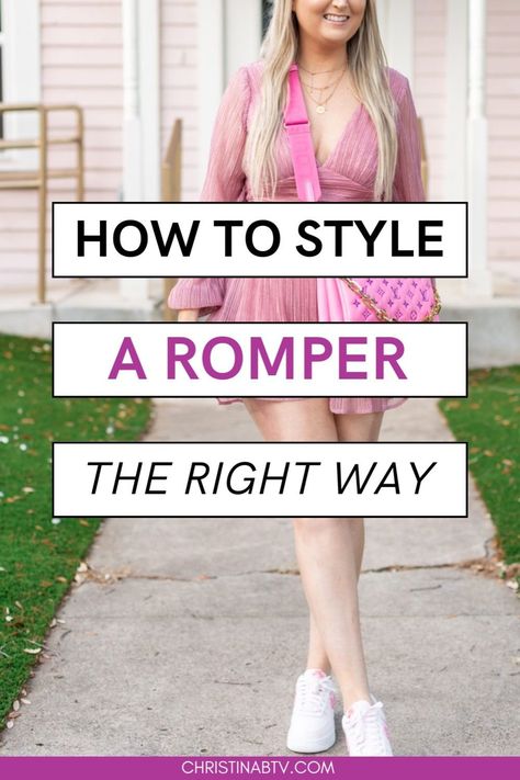 Step up your fashion game with our guide on How to Style a Romper and Look Chic! Learn How To Dress Up A Romper with the perfect accessories and footwear. Opt for a Loose Romper for a breezy, effortless look, or try Romper With Blazer Outfits for a sophisticated ensemble. Our blog post offers all the styling tips you need to make your romper look runway-ready. How To Wear A Romper, Romper With Blazer Outfits, Dress Up A Romper, Romper With Blazer, Romper Outfit Ideas, How To Style A Romper, Romper With Heels, Black Romper Outfit, Denim Short Romper