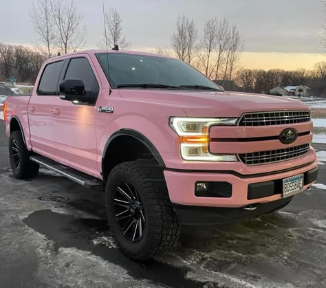 Pink Chevy Trucks, Pretty Bikes, Pink Chevy, Auto Wrap, Pink Cars, Dropped Trucks, Future Trucks, Girly Car Accessories, Pink Truck