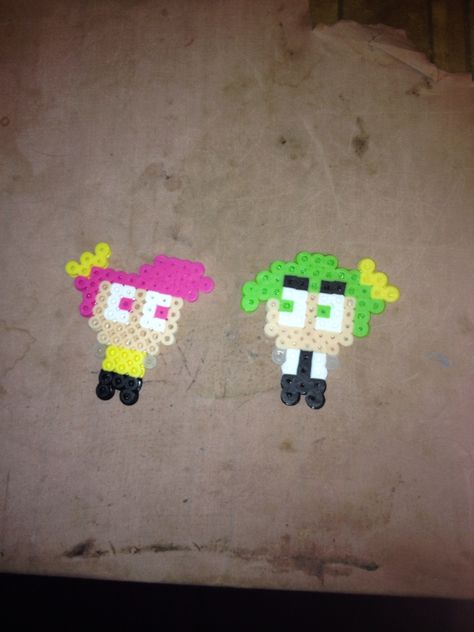 Perler cosmo and wanda Cosmo And Wanda Perler Beads, Cosmo Und Wanda, Melt Beads, Melt Beads Patterns, Cosmo And Wanda, Fairly Odd Parents, Beads Patterns, Beads Ideas, Beads Designs