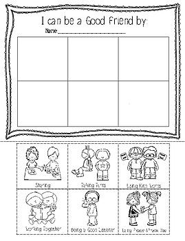 Friends Curriculum Preschool, I Can Be A Good Friend Worksheet, Friendship And Feelings Activities, Friendship Language Activities Preschool, Friendship Small Group Activities Preschool, Friendship Pie Activity, Friends And Feelings Preschool Theme, Being A Good Friend Craft, Friends Unit Preschool