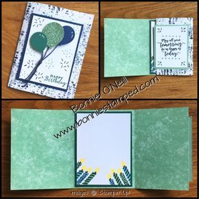 #happybirthday #bonniestamped #trifold Trifold Cards, My Happy Birthday, Birthday Blast, Birthday Gorgeous, Shutter Card, Happy Birthday Gorgeous, Paper Craft Techniques, Tri Fold Cards, Homemade Birthday Cards