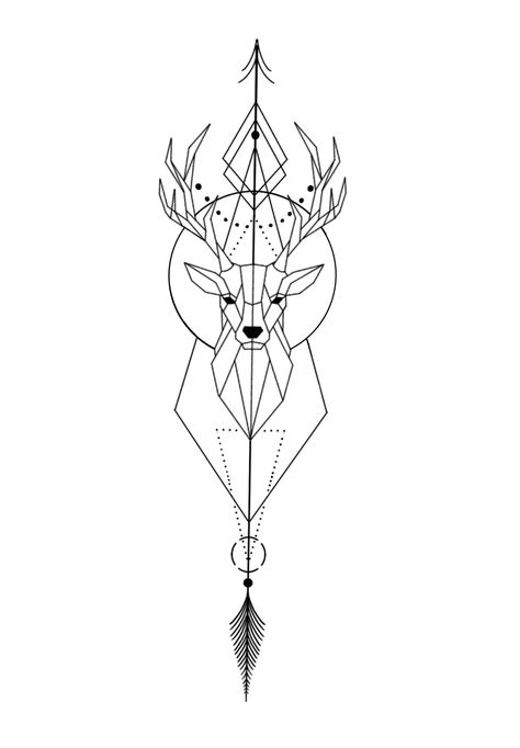 Celtic Deer Tattoo, Geometric Tattoo Animal, Buck Tattoo, Geometric Animal Tattoo, Avengers Drawings, Native Tattoos, Compass Tattoo Design, Aries Tattoo, Deer Tattoo