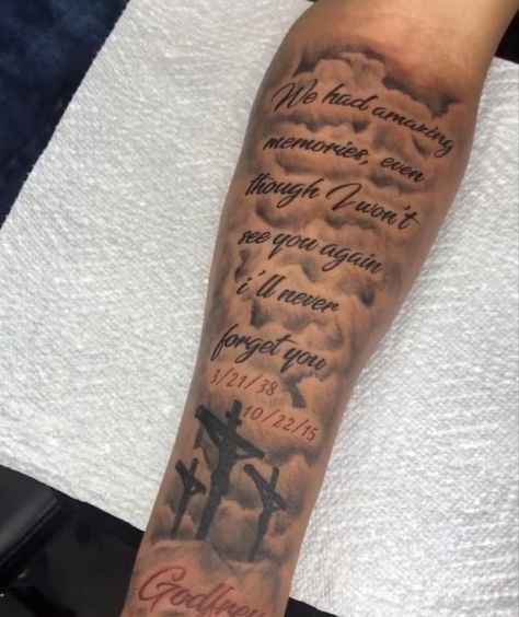 Tattoo Quotes For Men On Arm, Mom Tribute Tattoo For Men, World In Hands Tattoo, Rip Grandma Tattoo For Men, Rip Tattoos For Men Memories, Rest In Peace Tattoos For Men, Tatoos Small Men, Inner Arm Tattoo For Men, Tattoo For Father Who Passed