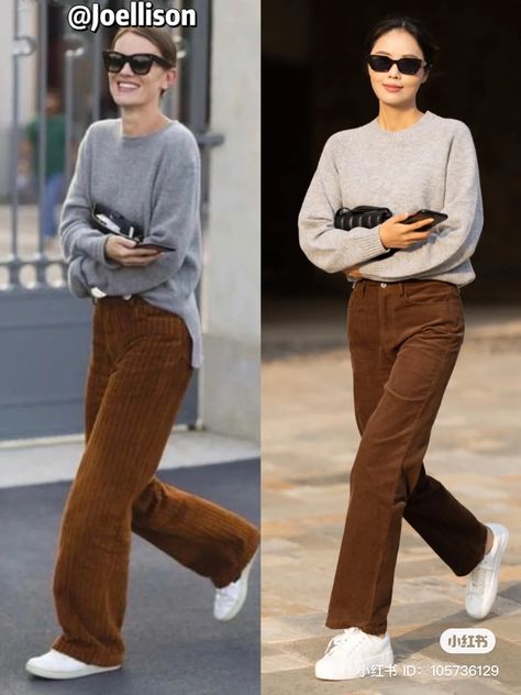 Corduroy Pants Outfit Women, Corduroy Trousers Outfit, Khaki Corduroy Pants, Corduroy Pants Outfit, Trousers Outfit, Cord Trousers, Trouser Outfit, Corduroy Trousers, Office Outfit