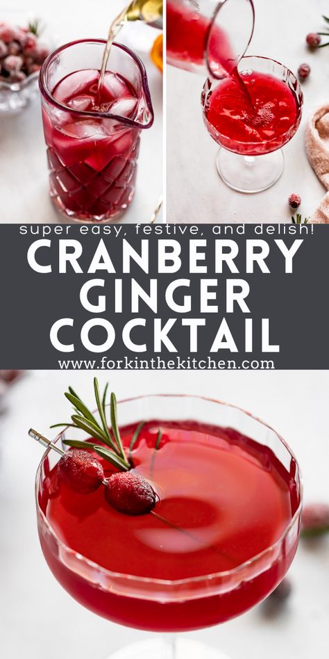 Cranberry Ginger Cocktail, Ginger Wine Cocktail, Drinks With Cranberry Ginger Ale, Ginger Syrup Cocktail, Cranberry Ginger Ale Cocktail, Cocktails With Ginger Ale, Cranberry Gingerale Cocktails, Drinks With Ginger Beer, Gin And Ginger Ale