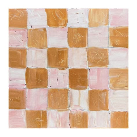 Checkers Painting, Virginia Chamlee, Checkered Painting, Unique Framing, Brown Checkered, Artfully Walls, Artist Wall, Gallery Wall Decor, Brown Art