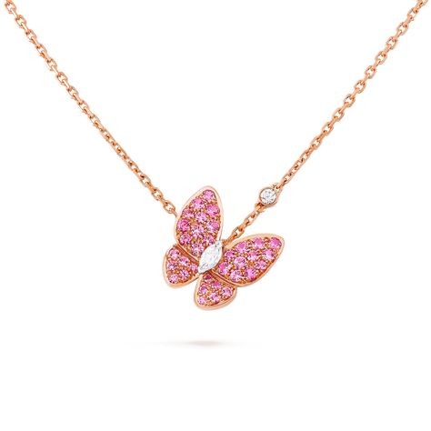 Two Butterfly pendant - VCARO3M200 - Van Cleef & Arpels Cleef And Arpels Jewelry, Pink Gold Necklace, Princess Closet, Van Cleef And Arpels Jewelry, Van Cleef & Arpels, Van Cleef And Arpels, Butterfly Pendant Necklace, Luxury Necklace, Red Diamond