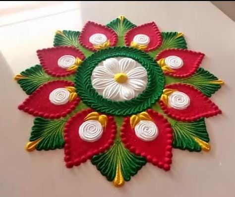 Rangoli Idea, Bappa Decoration, Subh Labh, Diwali Special Rangoli, Diwali Special Rangoli Design, Simple Flower Rangoli, Poster Rangoli, Easy Rangoli Designs Videos, Fruit Designs