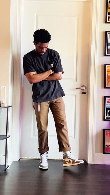 Ryan Major on Instagram: "🦂 #ootd #mondayfit #outfitoftheday #casualfit #jordans #jordan1 #washedblackjordan1 #carhartt #dickies" Men’s Jordan Outfits, Nike Dunks Outfits Men, Jordan 1 Washed Black Outfit, Mens Dickies Outfits, Carhartt Mens Outfits, Nike Dunks Outfit Men, Air Jordan Outfits Men, Jordan Outfits For Men, Dickies Outfits Men