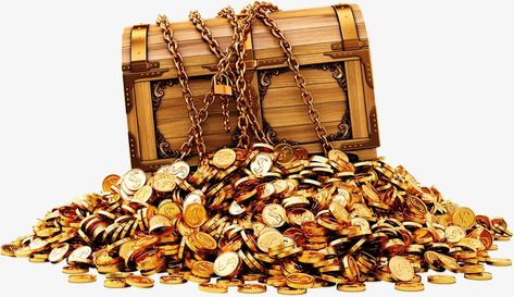 Gold Wallet, Free Png Downloads, Buried Treasure, Wooden Chest, Treasure Maps, Pot Of Gold, Sell Gold, Color Help, Gold Coins