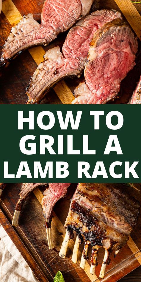 grilled rack of lamb recipe Bbq Rack Of Lamb, Cooking Rack Of Lamb, Garlic Herb Marinade, Lamb Leg Roast Recipes, Lamb Recipes Oven, Grilled Lamb Recipes, Rosemary Marinade, Lamb Rack Recipe, Grilled Lamb Chop Recipes