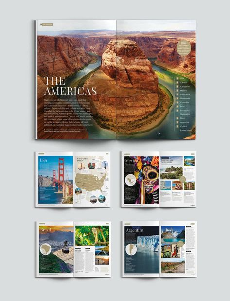 Beach Magazine Layout, Travel Layout Design, Travel Leaflet, Travel Magazine Design, Travel Booklet, Travel Magazine Layout, Travel Layout, Magazine Cover Ideas, Newsletter Layout