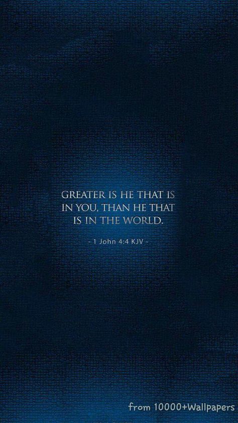 Greater Is He... Greater Is He, 1 John 4, Jesus Is Lord, 1 John, Wallpaper Backgrounds, Encouragement, Spirituality, Jesus, Quotes