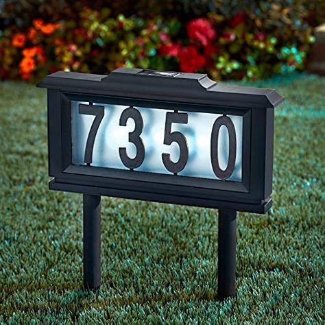 Solar House Numbers, Illuminated House Numbers, Best Solar Lights, Backyard Drainage, Number Combinations, Number Ideas, Outdoor Garden Planters, Sustainable Landscaping, Solar Power House