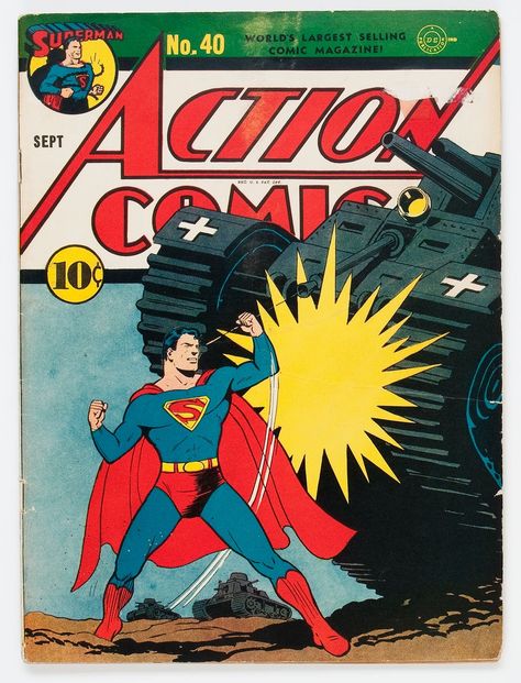 Action Comics #40 (DC, 1941) Condition: VG/FN.... Golden Age | Lot #14139 | Heritage Auctions Action Comics 1, Golden Age Comics, Action Comics, Comic Book Art Style, Superman Comic, Classic Comic Books, Dc Comic Books, Dc Comics Superheroes, Bd Comics