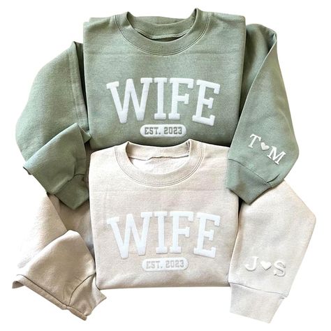 PRICES MAY VARY. Pull On closure Creative Engagement Gifts, Wife Sweatshirt, Gift For Engagement, Wife Clothes, Bridal Shower Gifts For Bride, Wifey Sweatshirt, Mrs Sweatshirt, Bride Sweatshirt, Wife To Be