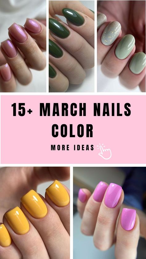 Step into spring with the best nail color ideas that will have your fingertips blooming! From soft pastels to vibrant florals, these shades will add the perfect touch of seasonal flair to your manicure. Embrace the spirit of spring and let your nails shine bright! 💅🌸 #SpringNails #NailColorIdeas #SeasonalBeauty March Nail Colors, Long Round Nails, March Nail, Beach Nail Art, March Nails, Nail Color Trends, Spring Nail Trends, Spring Nail Colors, Outfits Dress