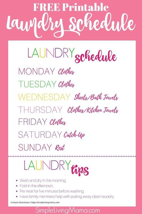 free printable laundry schedule for large families. Get your laundry routine in order! Clean Laundry Detergent, Laundry Schedule, Scented Laundry Detergent, Zone Cleaning, Routine Printable, Cleaning Schedule Printable, Counter Clean, Laundry Routine, Schedule Printable