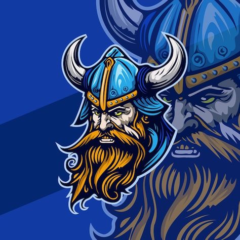 Dios odin viking con armadura de casco e... | Premium Vector #Freepik #vector #vikingos-logo #casco-vikingo #vikingo #escudo-vikingo Premium Vector, Vikings, Kitty, Bike, ? Logo, Sports, Quick Saves